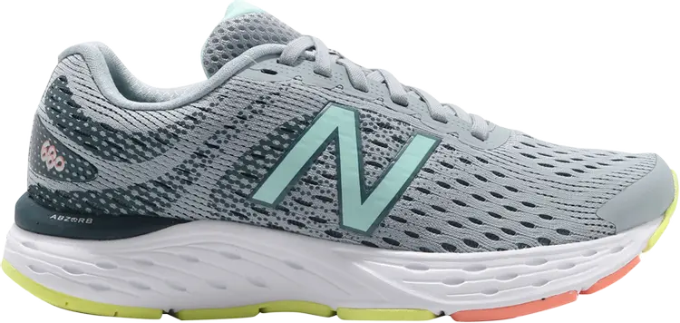 

Кроссовки New Balance Wmns 680v6 Wide 'Grey Blue White', серый