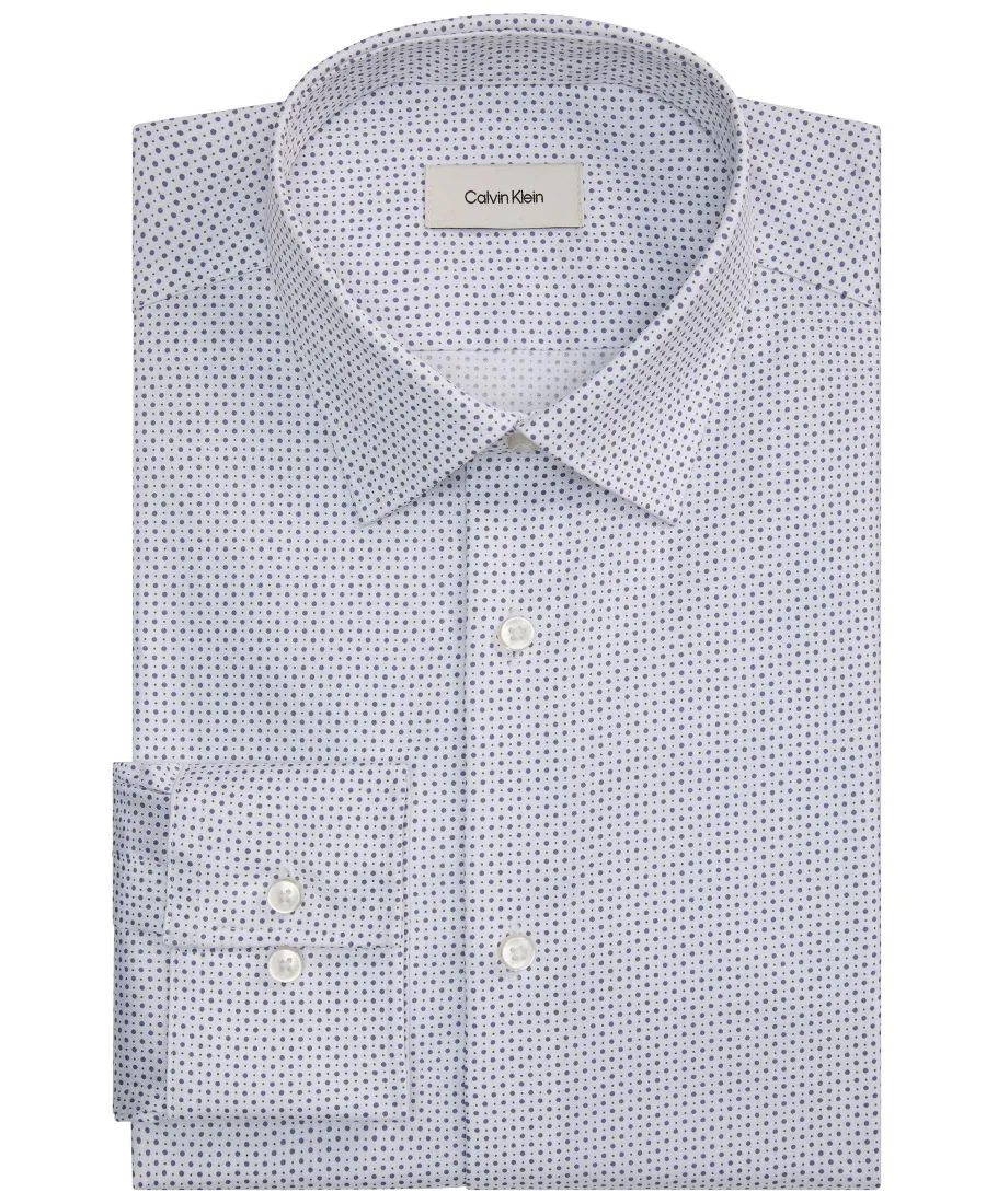 Мужская рубашка с воротником-стойкой, slim fit Calvin Klein, Purple Multi