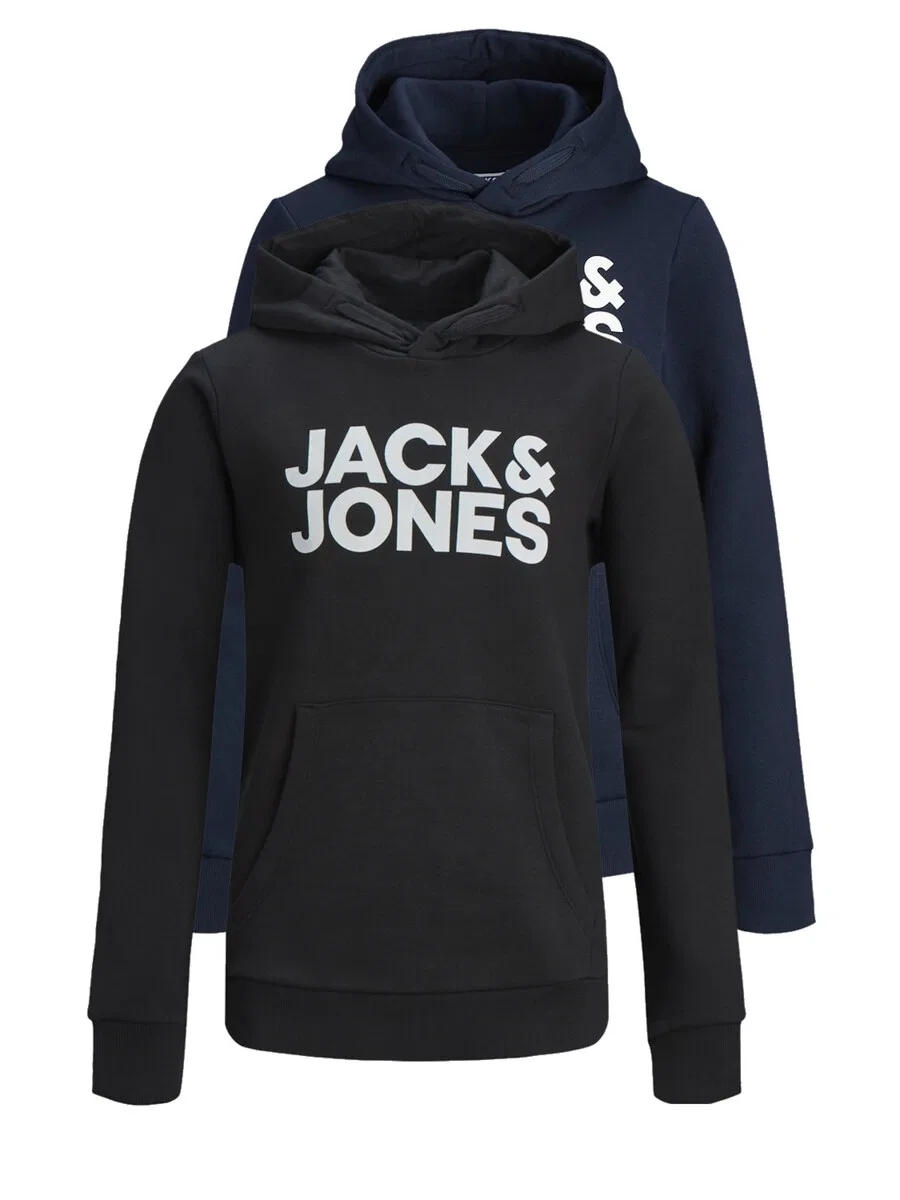 Детская толстовка Jack & Jones Junior с логотипом корпорации, синего цвета