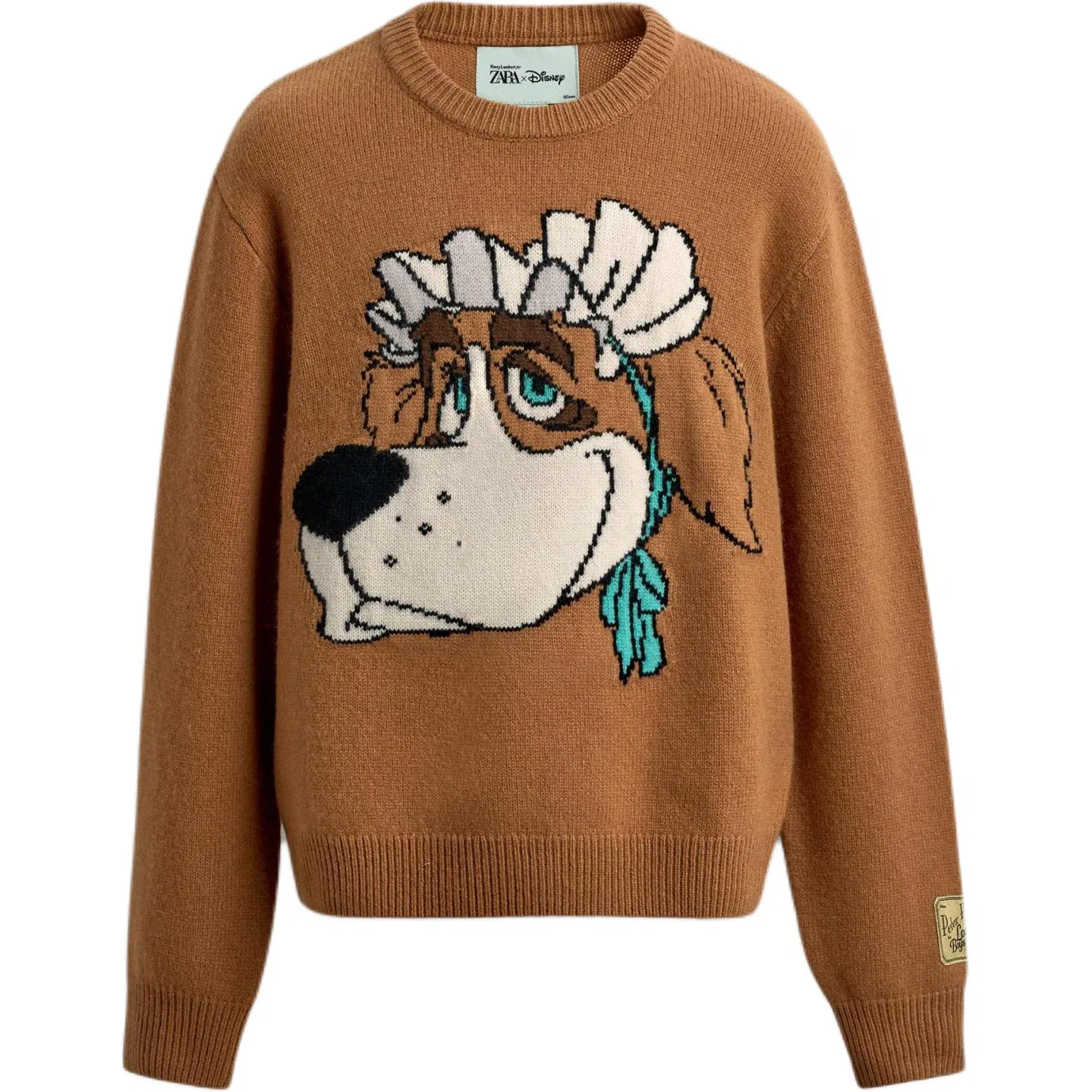Мужской свитер с круглым вырезом X Disney Brown ZARA, Brown