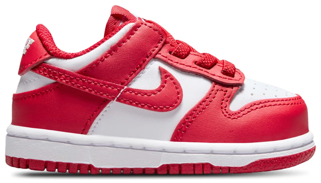 Кроссовки для мальчиков Dunk Low Nike, цвет University Red/White