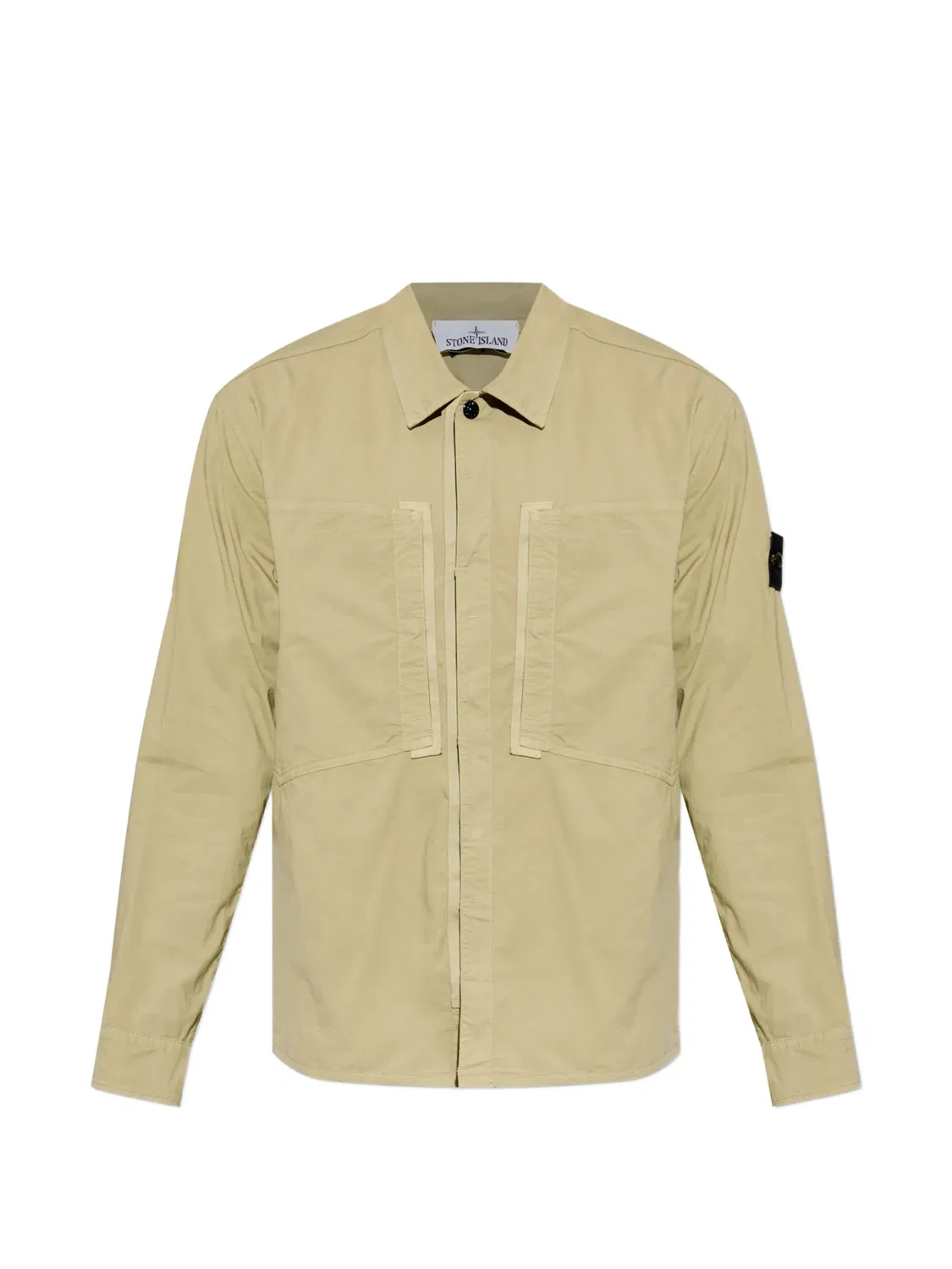 Рубашечная куртка из мерсеризованного рипстопа Stone Island, нейтральные