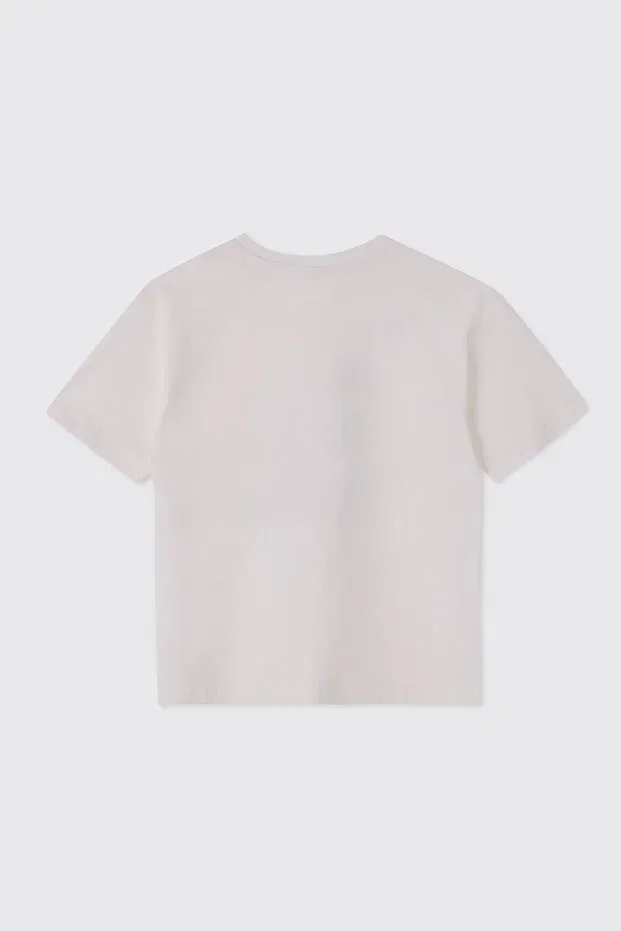 Детская футболка с принтом Unisex baby ecru Panço, Ecru — фото 2