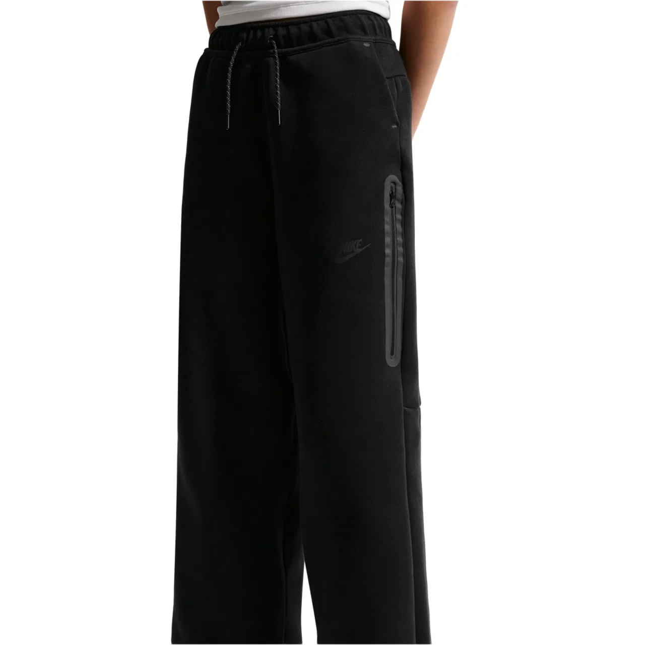Женские широкие брюки из футера Nike Tech Fleece Wide Leg Pants, Nike, Black/Black
