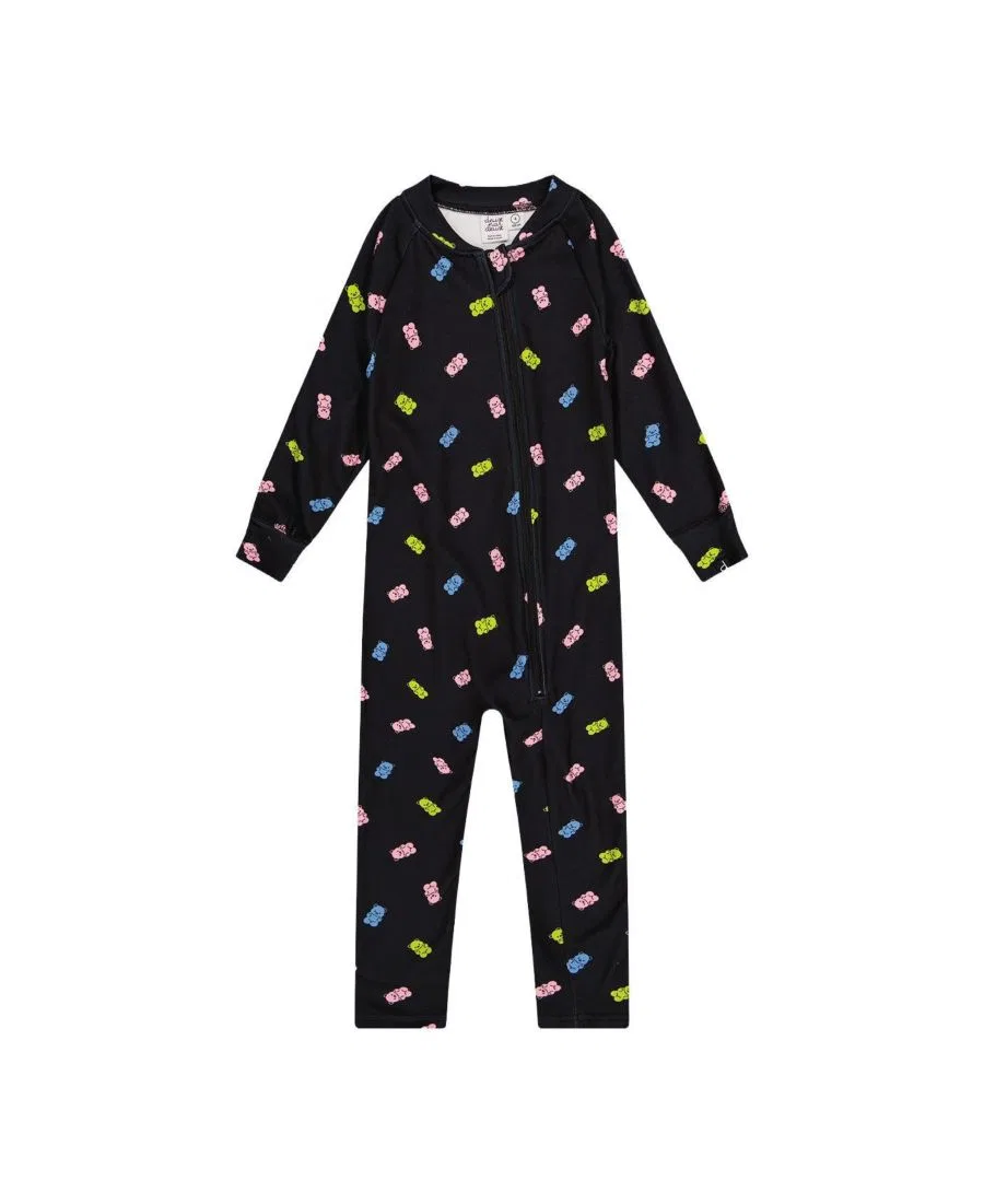 Термокомбинезон с принтом Gummy Bears Deux par Deux, Black Printed Gummy Bears