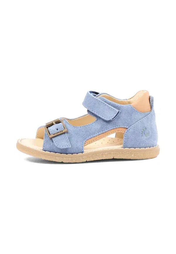 Сандалии кожаные Sandali Walkey, Denim, деним