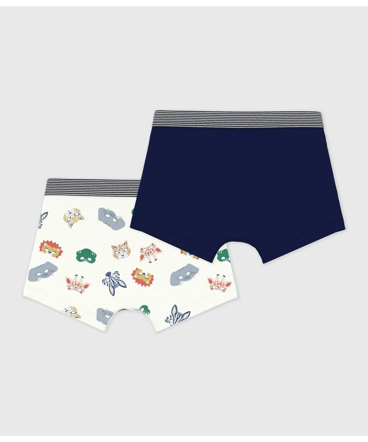 Детские трусы-боксеры с принтом, комплект из 2 шт, Petit Bateau, Multi — фото 2