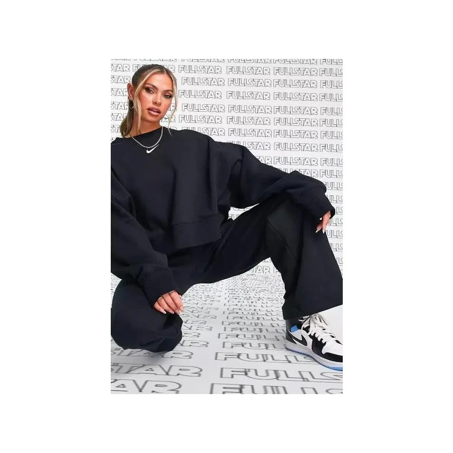 Женский свитшот оверсайз из флиса Nike Sportswear Essential, Черный