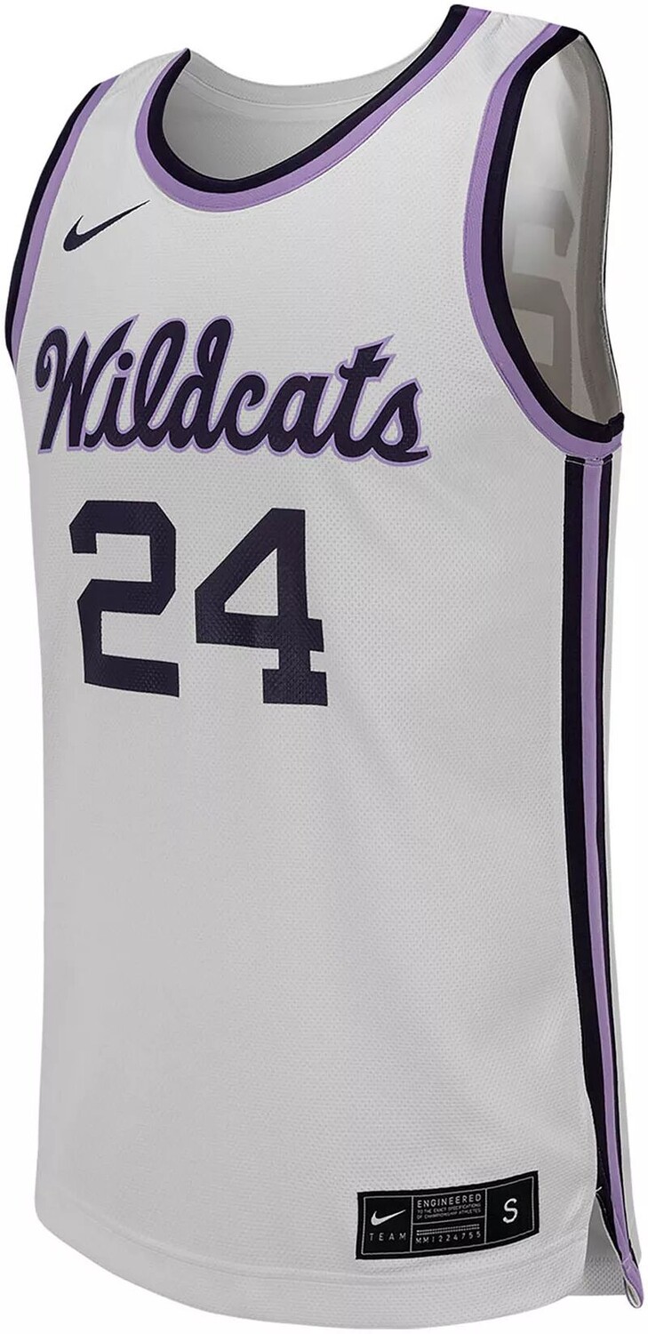 Мужская белая баскетбольная майка Nike Kansas State Wildcats #24 — фото 2