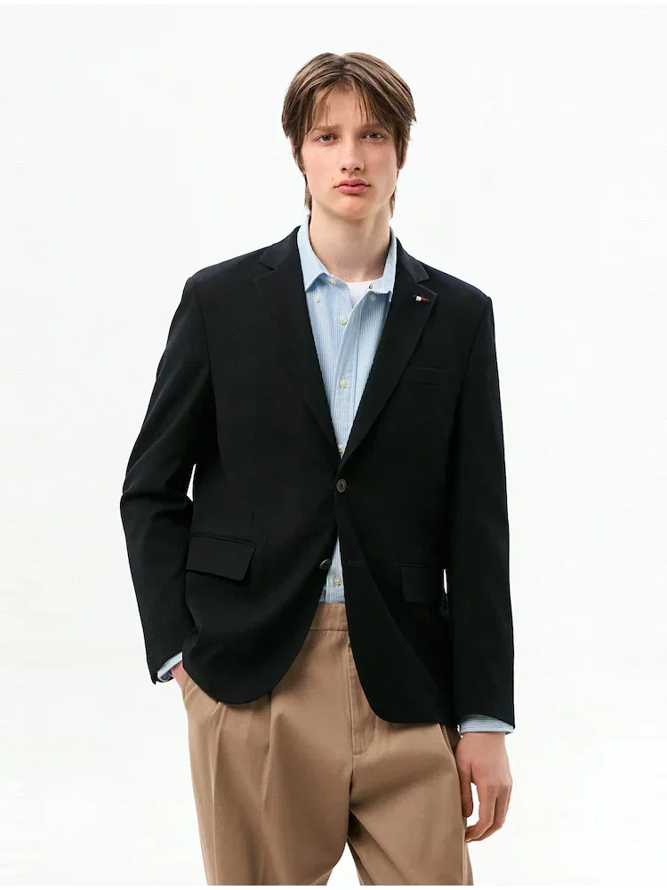 Пиджак из сейшера, регулярный крой TOMMY HILFIGER, Black