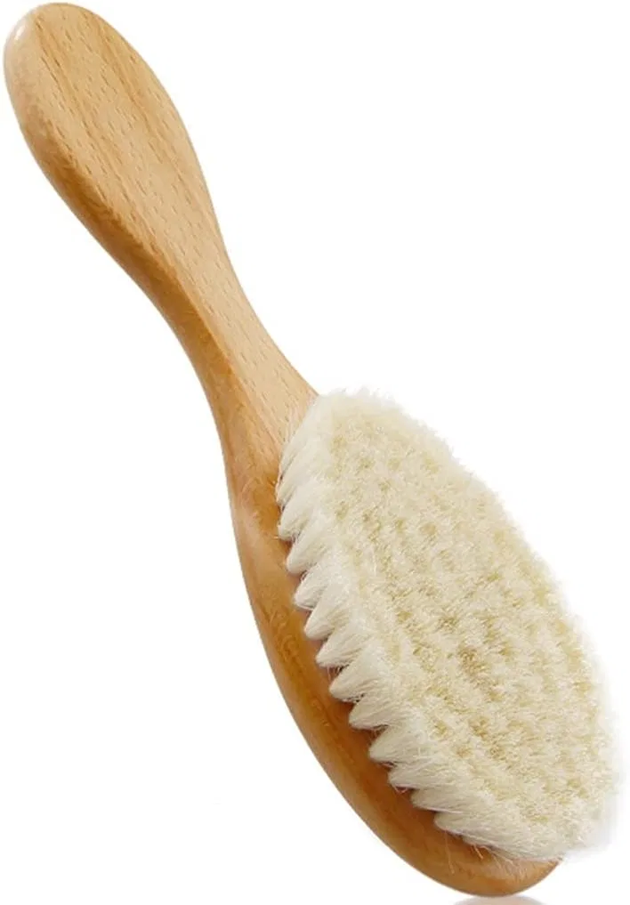 Щетка для тела из бука и натуральной шерсти, 7.1 x 2 дюйма, Natural Generic