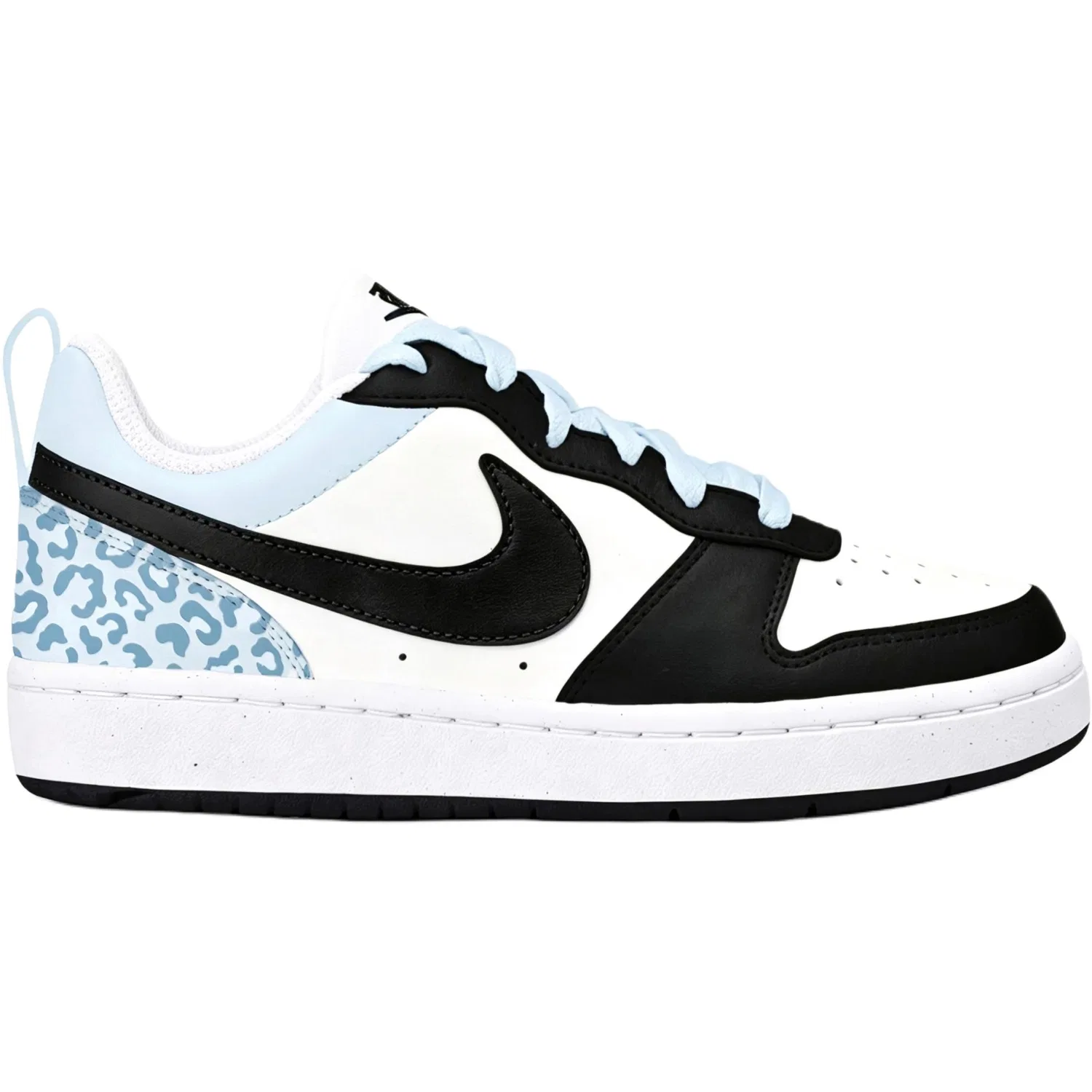 Детские кроссовки с принтом леопарда и лапками NikeCourt Borough 2, Nike, Blue — фото 3