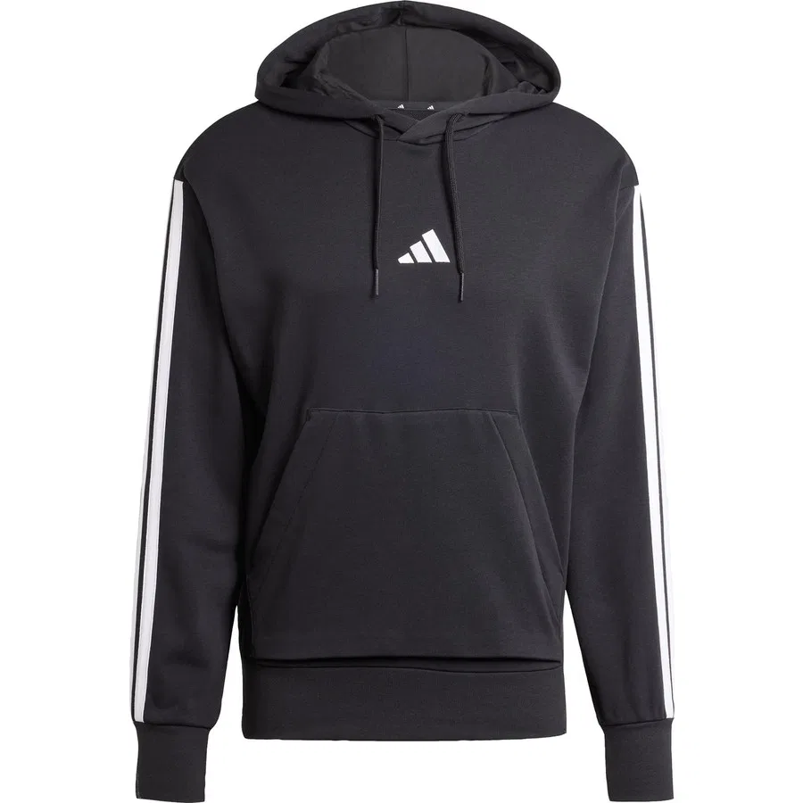 Худи с длинным рукавом Sportswear JD1874 Essentials 3-Stripes French Terry Hoodie adidas, Черно-белый — фото 3