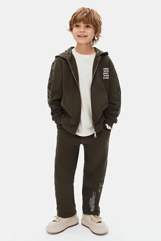 Детский кардиган для мальчиков с капюшоном Nk Kids, Khaki — фото 2