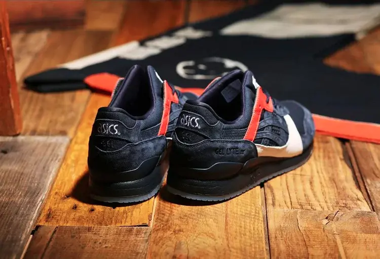Кроссовки kickslab x gel lyte iii 'hikeshi hanten' japan edition Asics, синий — фото 4