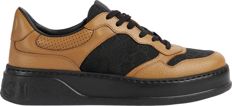 

Кроссовки Gucci Lace Up Sneaker GG Embossed - Camel, коричневый