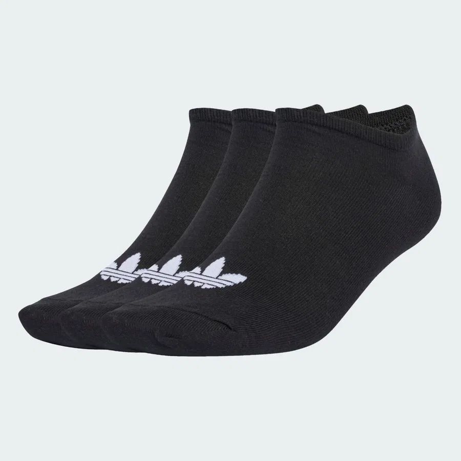Носки спортивные с логотипом Trefoil, 3 пары, adidas, Черный