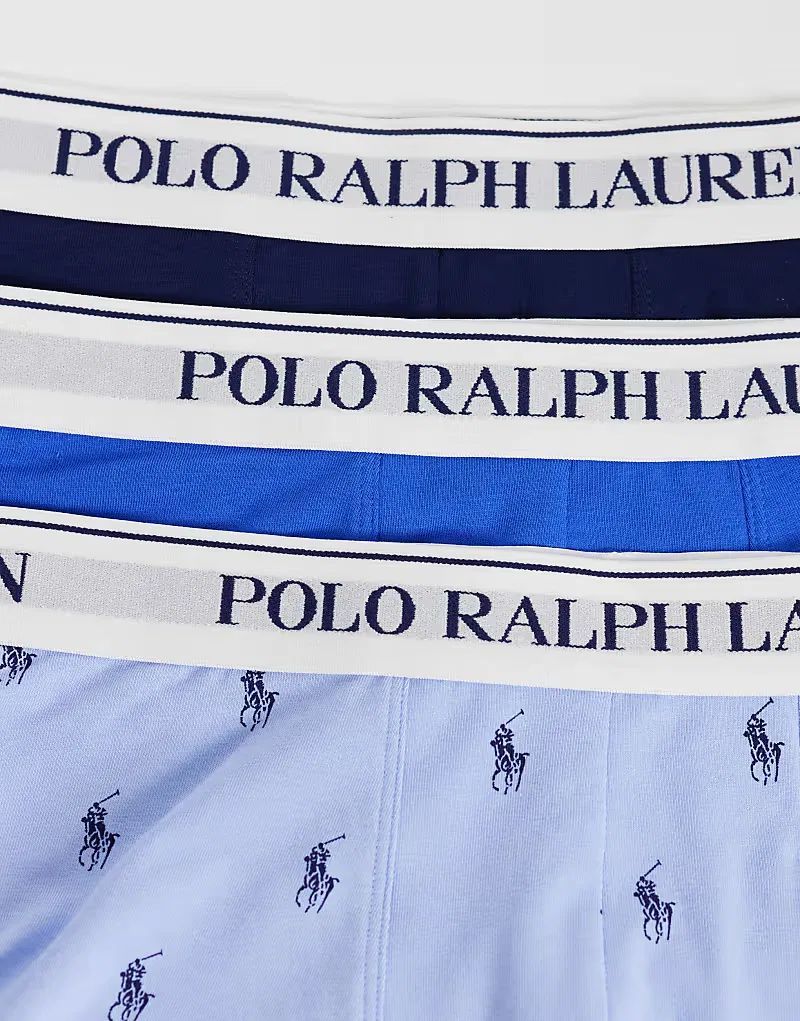 Плавки с принтом 3 шт Polo Ralph Lauren, синий — фото 2