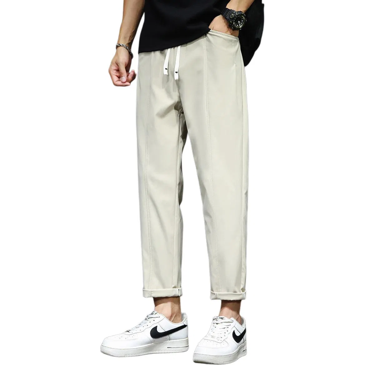 Детские брюки повседневные прямого кроя Tonlion, Light Khaki