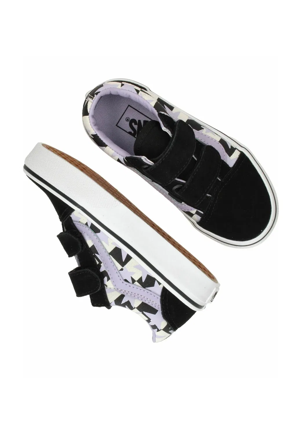 Vn000Cyagrg1 old skool v starry check soft purple - кроссовки Vans, Grg Grey Green — фото 4