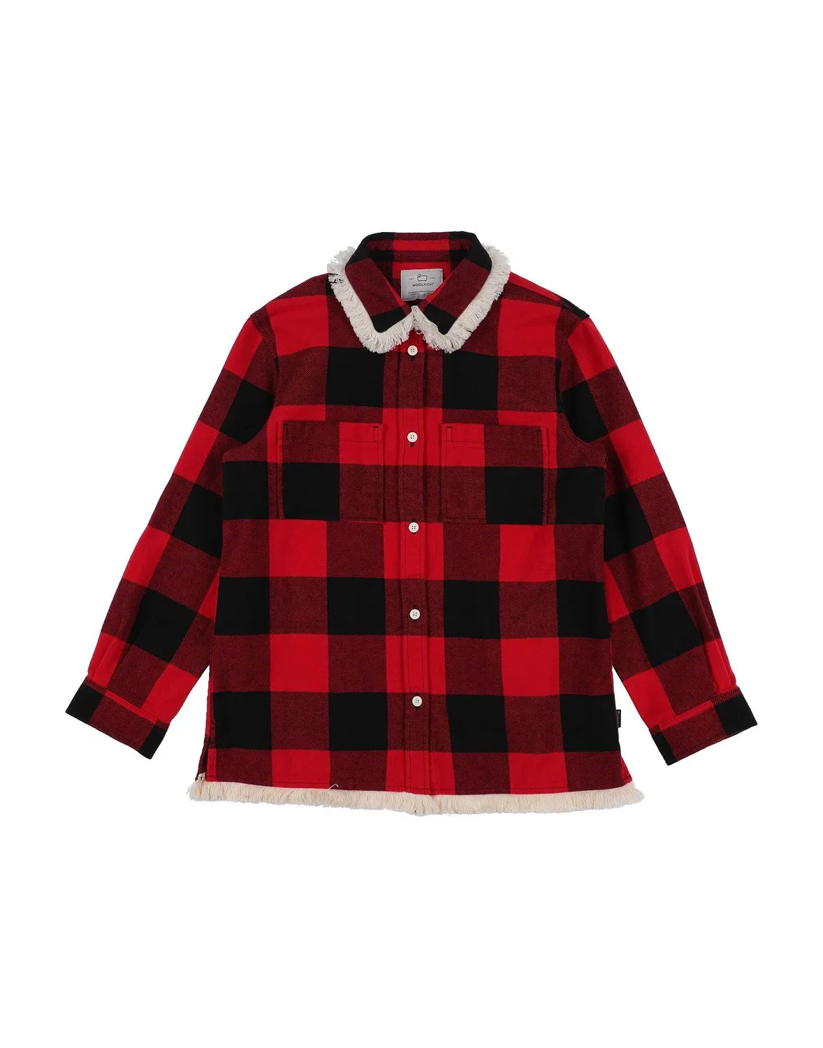 Детская фланелевая рубашка для девочек с принтом Woolrich, красный