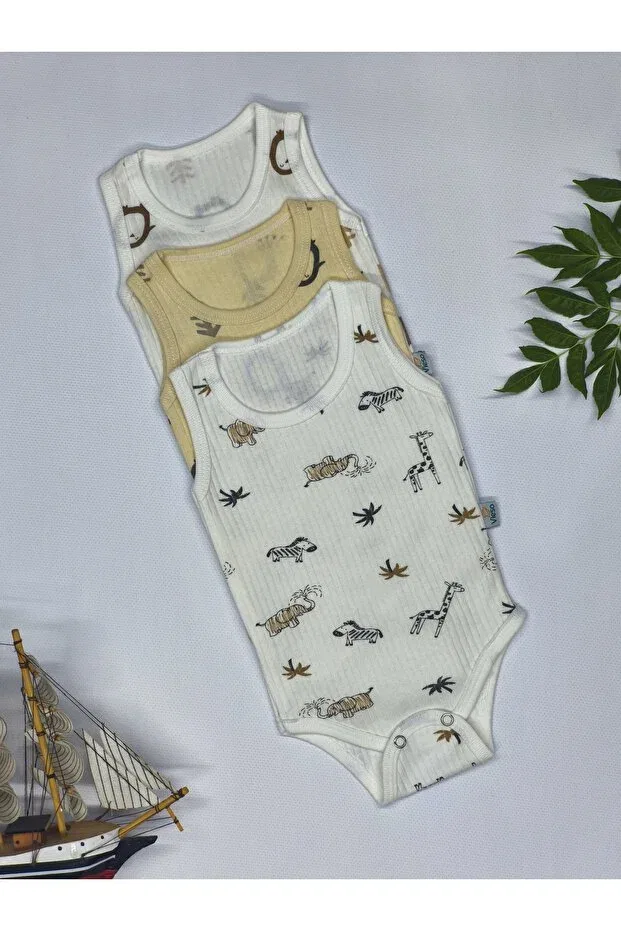 Детское боди для мальчиков с принтом 3-Pack Lifa Kids, White