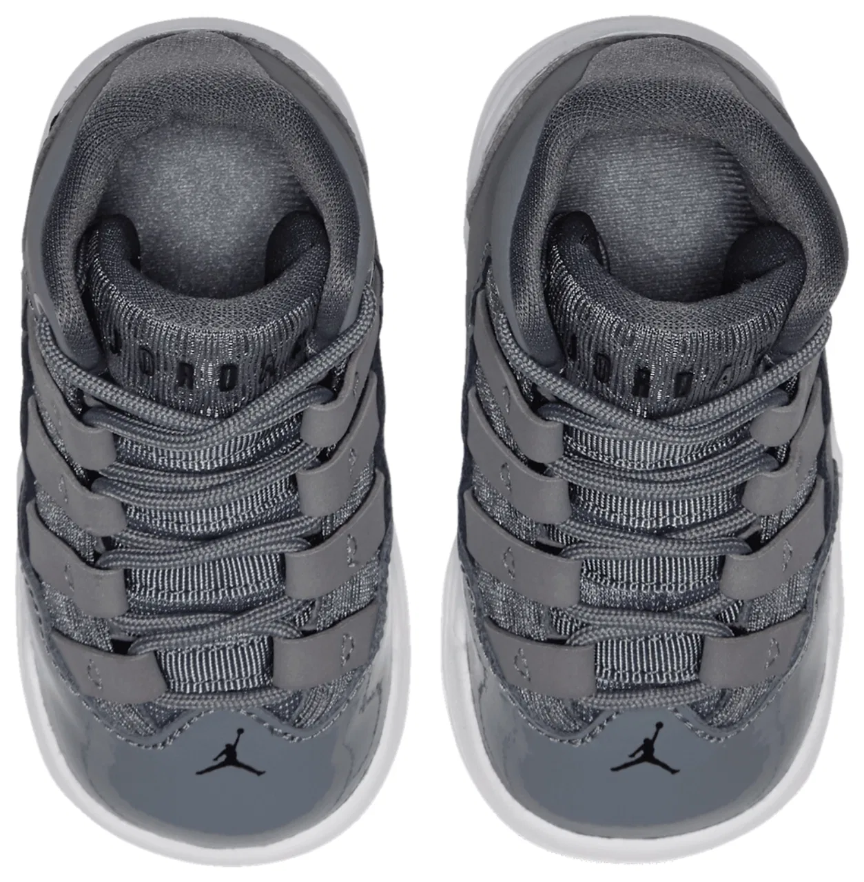 Детские кроссовки для мальчиков с верхом из кожи Jordan Max Aura Jordan, White Cool Grey Black — фото 3