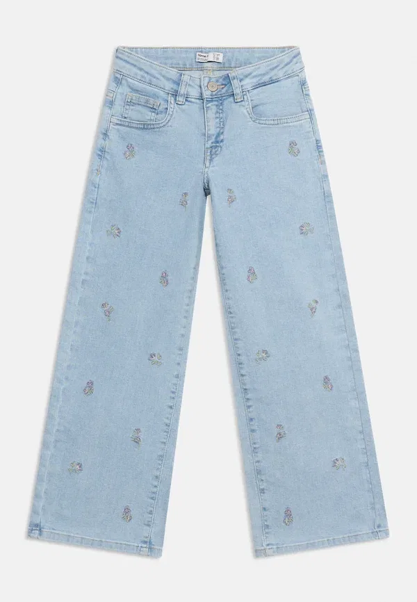 Джинсы хлопок Name It Wide leg - relaxed fit jeans, Light Blue Denim, светло-голубой — фото 3