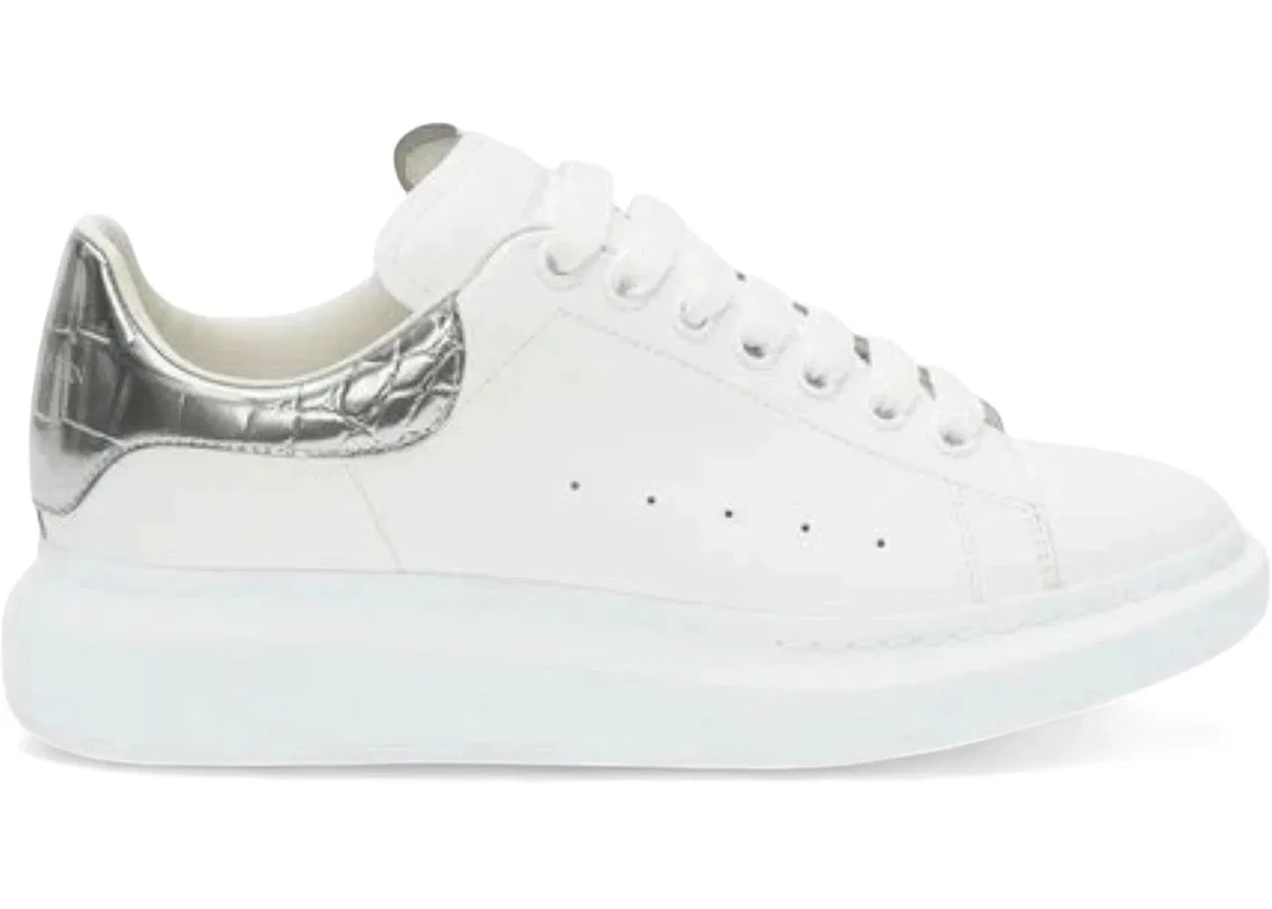 Детские кроссовки Oversized Alexander McQueen, White/Silver