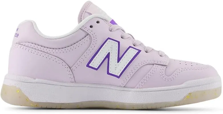 Детские кроссовки на шнуровке 480 V1 New Balance, Taro/Electric Indigo — фото 3