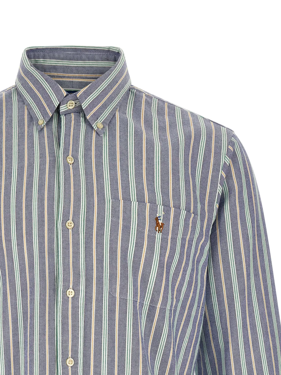Мужская рубашка с вертикальным полосатым принтом Multicolor Cotton Blouse Polo Ralph Lauren, Multicolor — фото 3