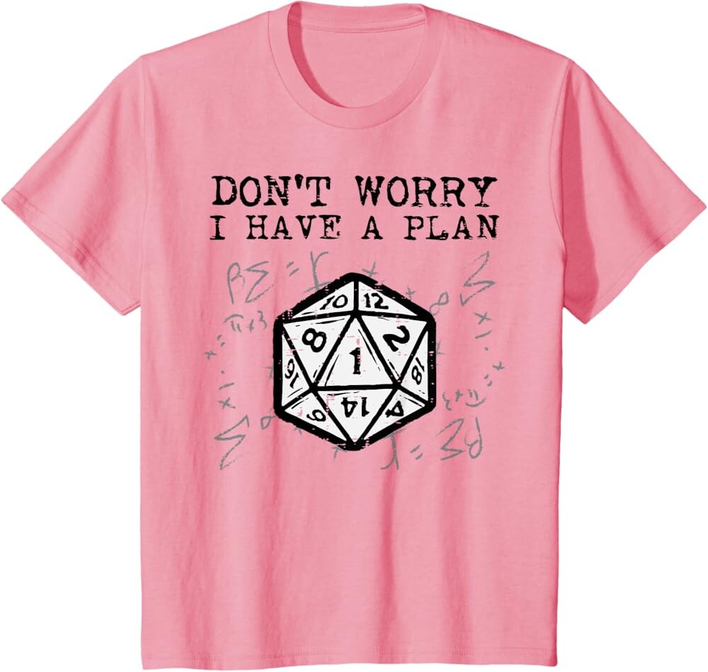 

Детская футболка RPG Gamer Dont Worry I Have Plan, розовый