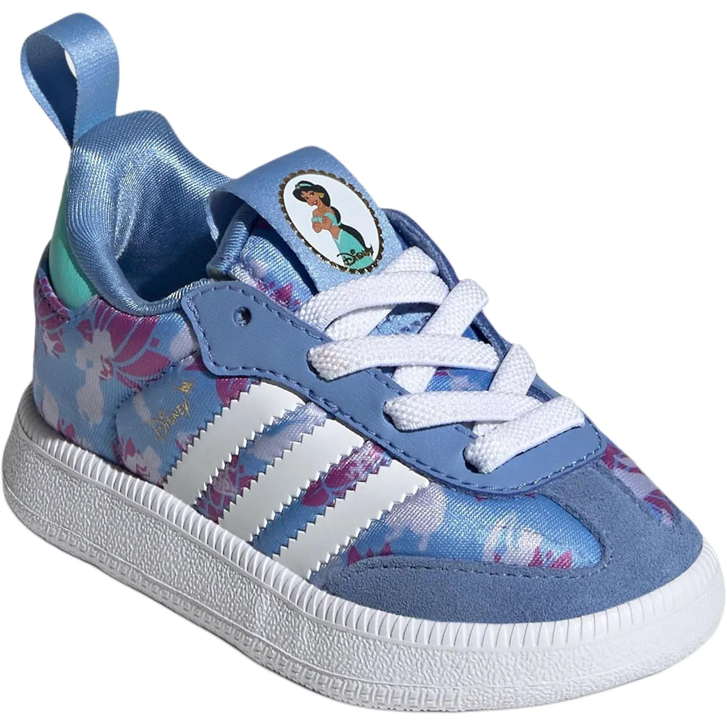 Детские кроссовки для мальчиков с замшевыми вставками Adidas Originals Samba, Blue — фото 4