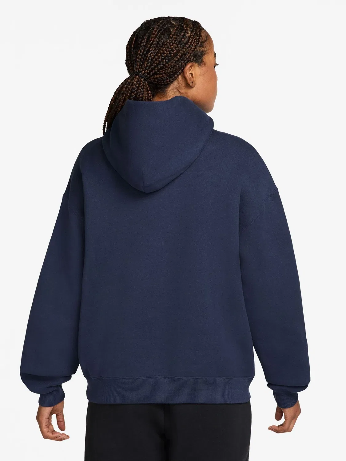 Толстовка оверсайз Nike Studio Fleece, Midnight Navy — фото 2