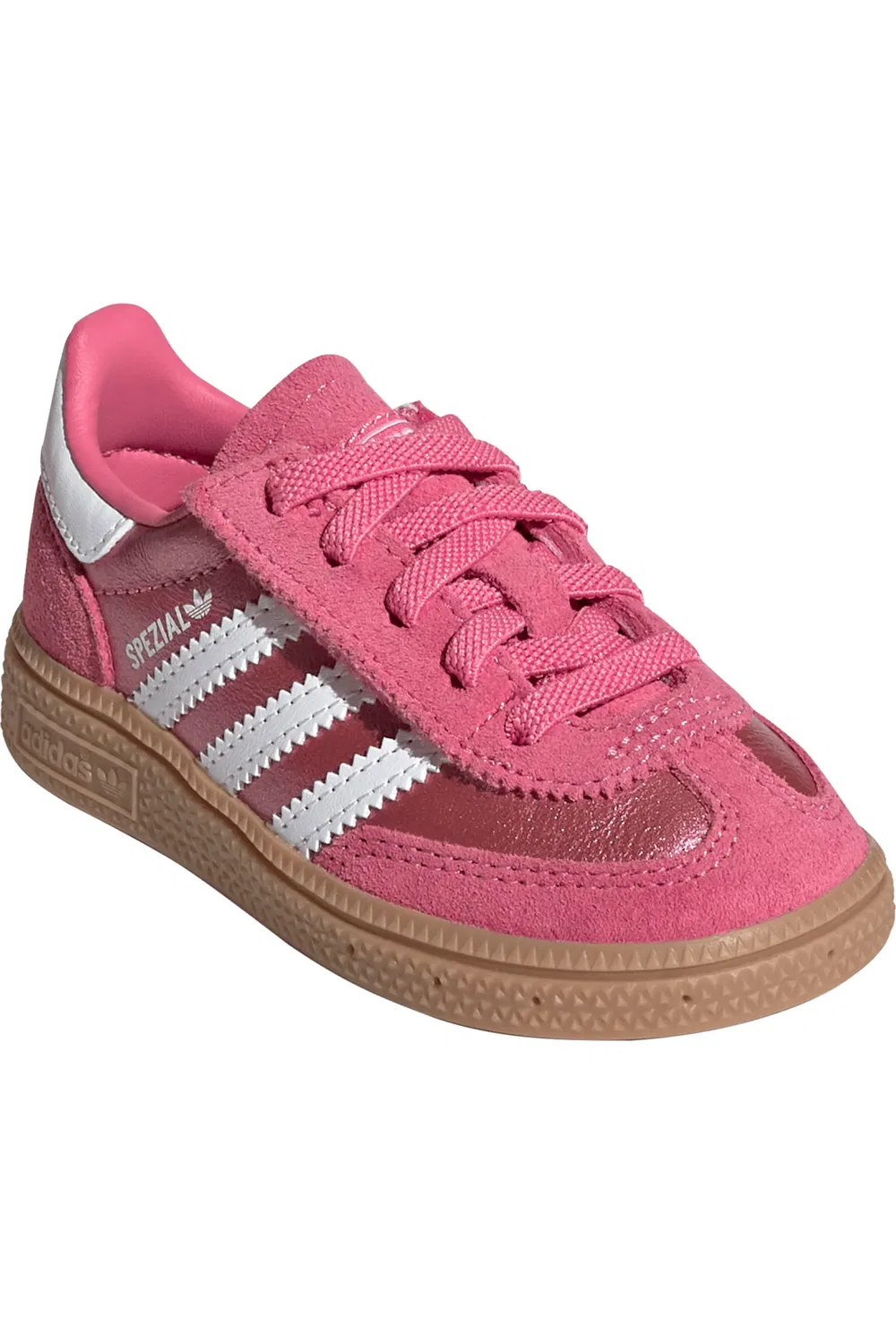Детские кроссовки с цветочной вышивкой Handball Spezial adidas, Pink Fusion/White/Gum