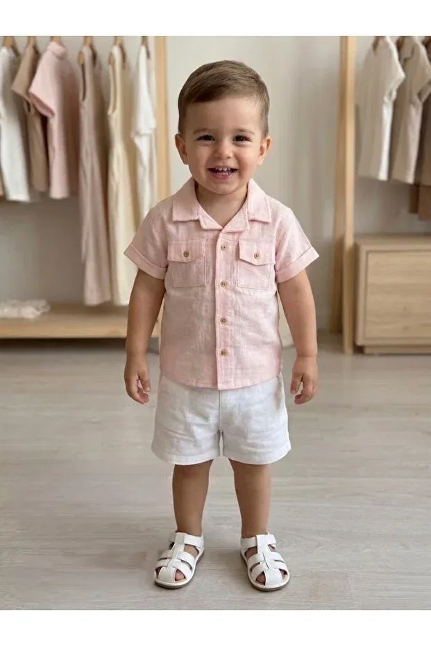 Детские шорты для девочек льняные Baby Linen Breeze Theme Shorts 52090 Tiffany, White