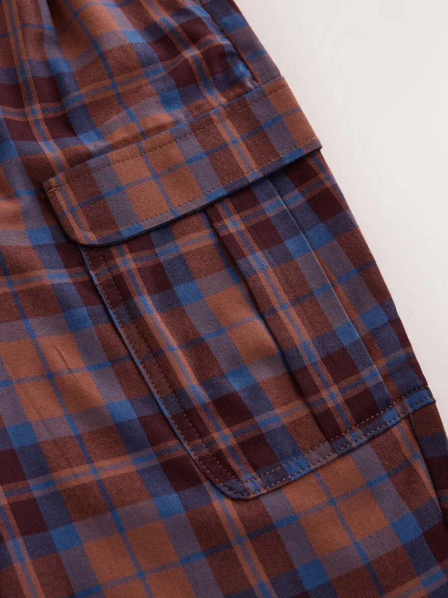 Брюки Next Barrel Pants в шоколадном и коньячном цветах — фото 3