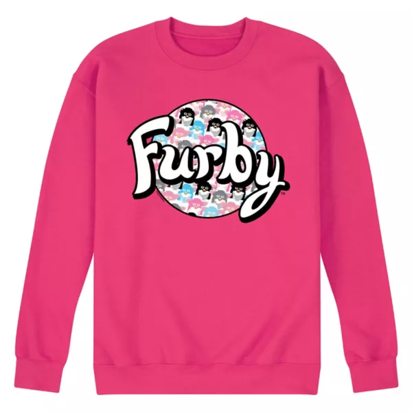 

Мужской флисовый свитшот с логотипом Furby Licensed Character, пурпурный
