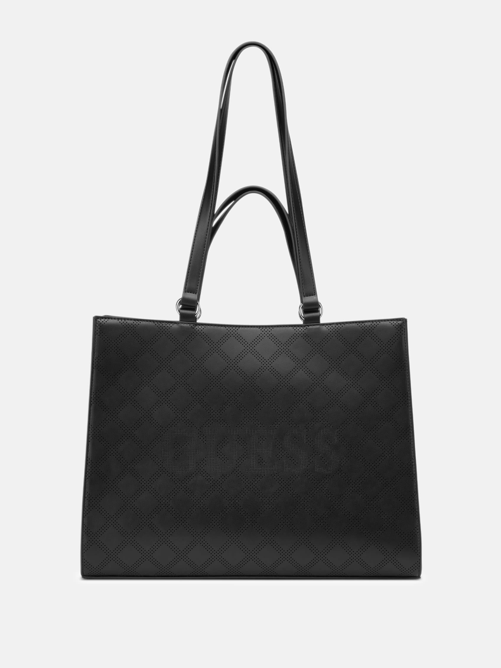 

Перфорированная сумка-шоппер Forber с логотипом Guess Factory, черный