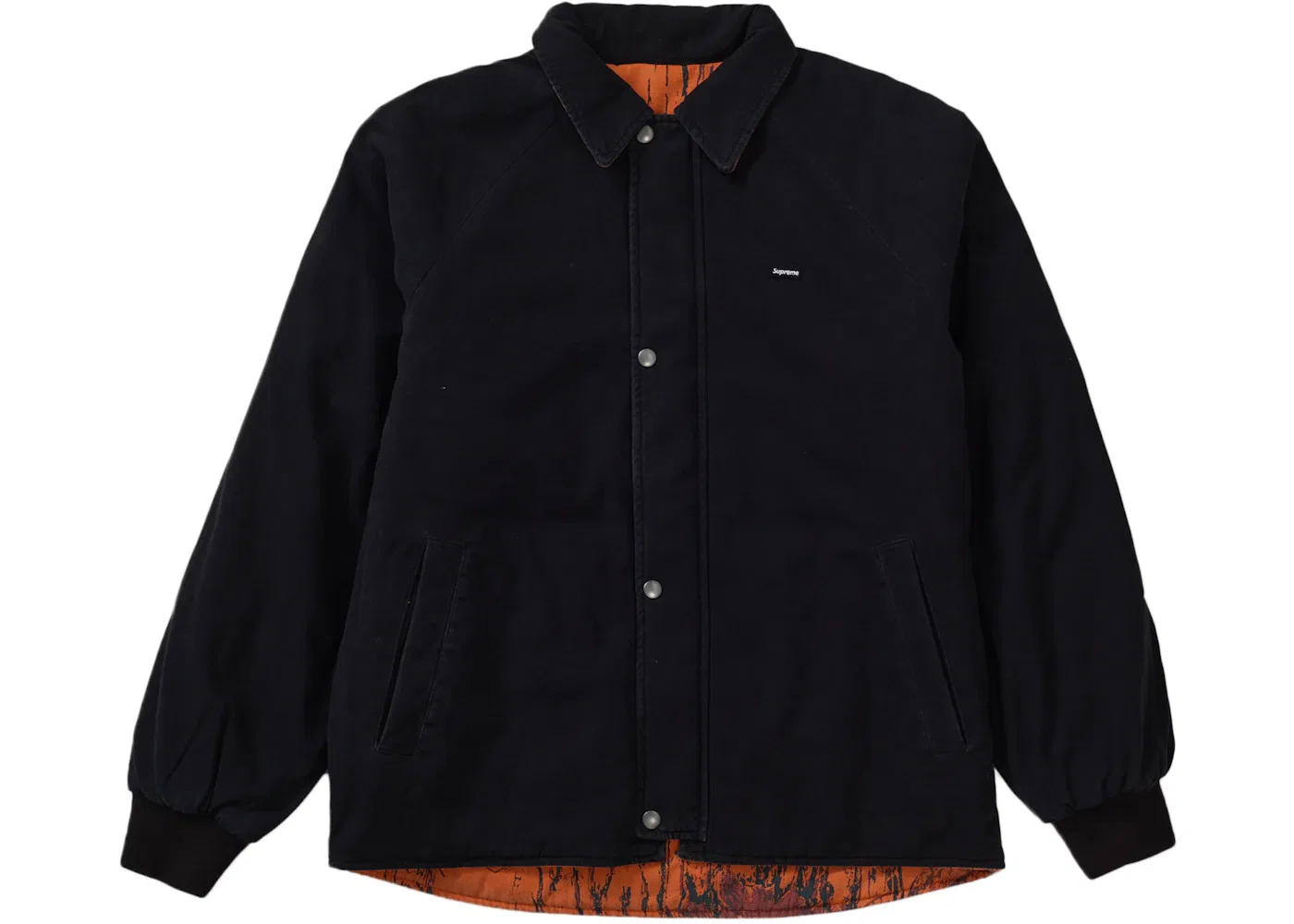 Мужская куртка-бомбер с принтом Supreme RealTree Reversible Quilted Work Jacket, Black — фото 2