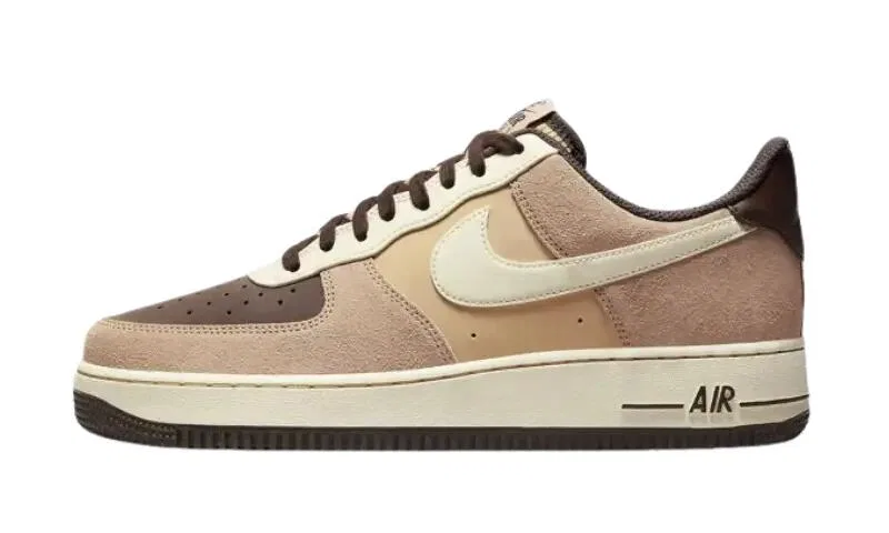 Детские кроссовки с принтом Air Force 1 Low LV8 EMB Nike, Coconut Milk Baroque Brown