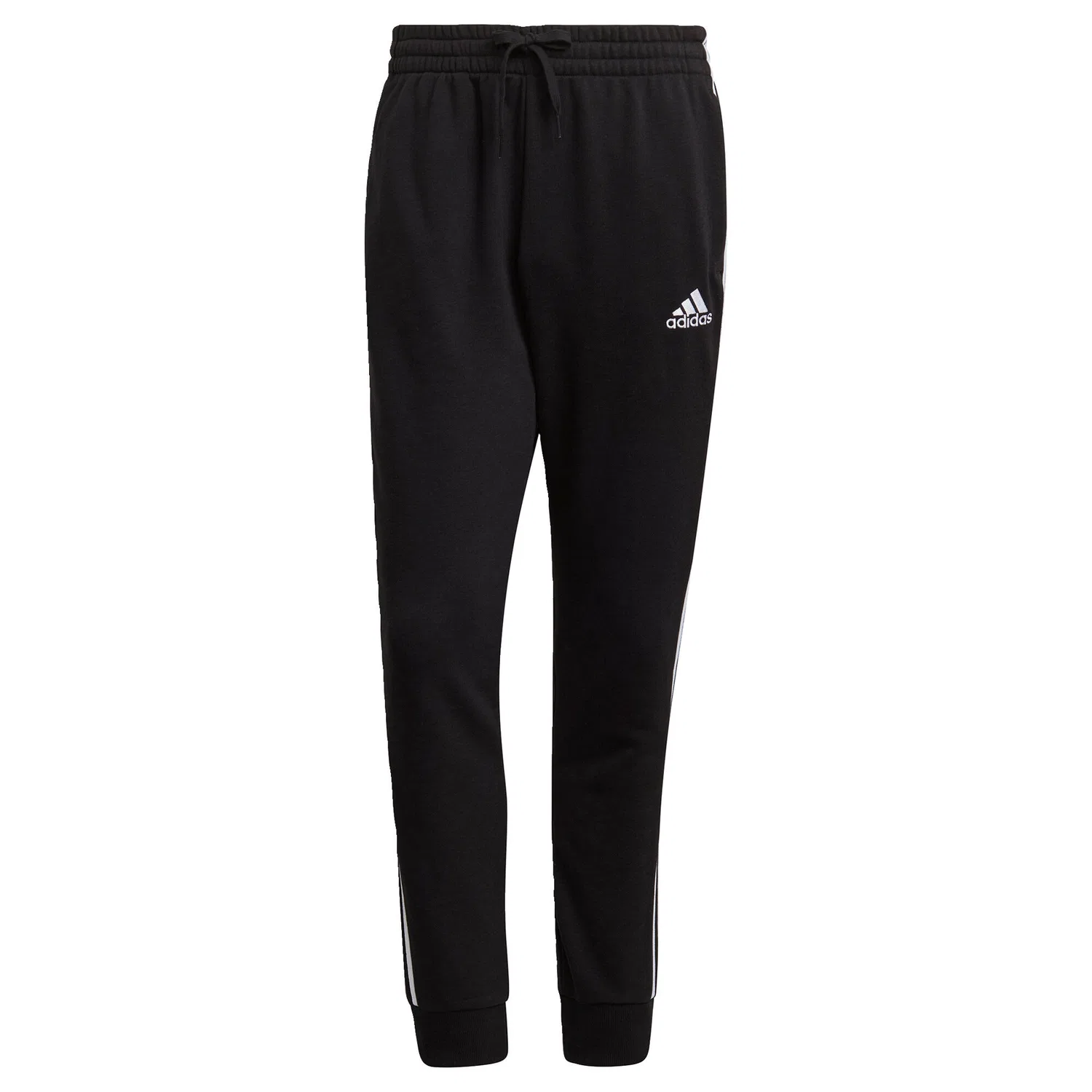 Мужские спортивные штаны из футера с манжетами Essentials French Terry Tapered Cuff 3-Streifen Adidas, Schwarz Weiss
