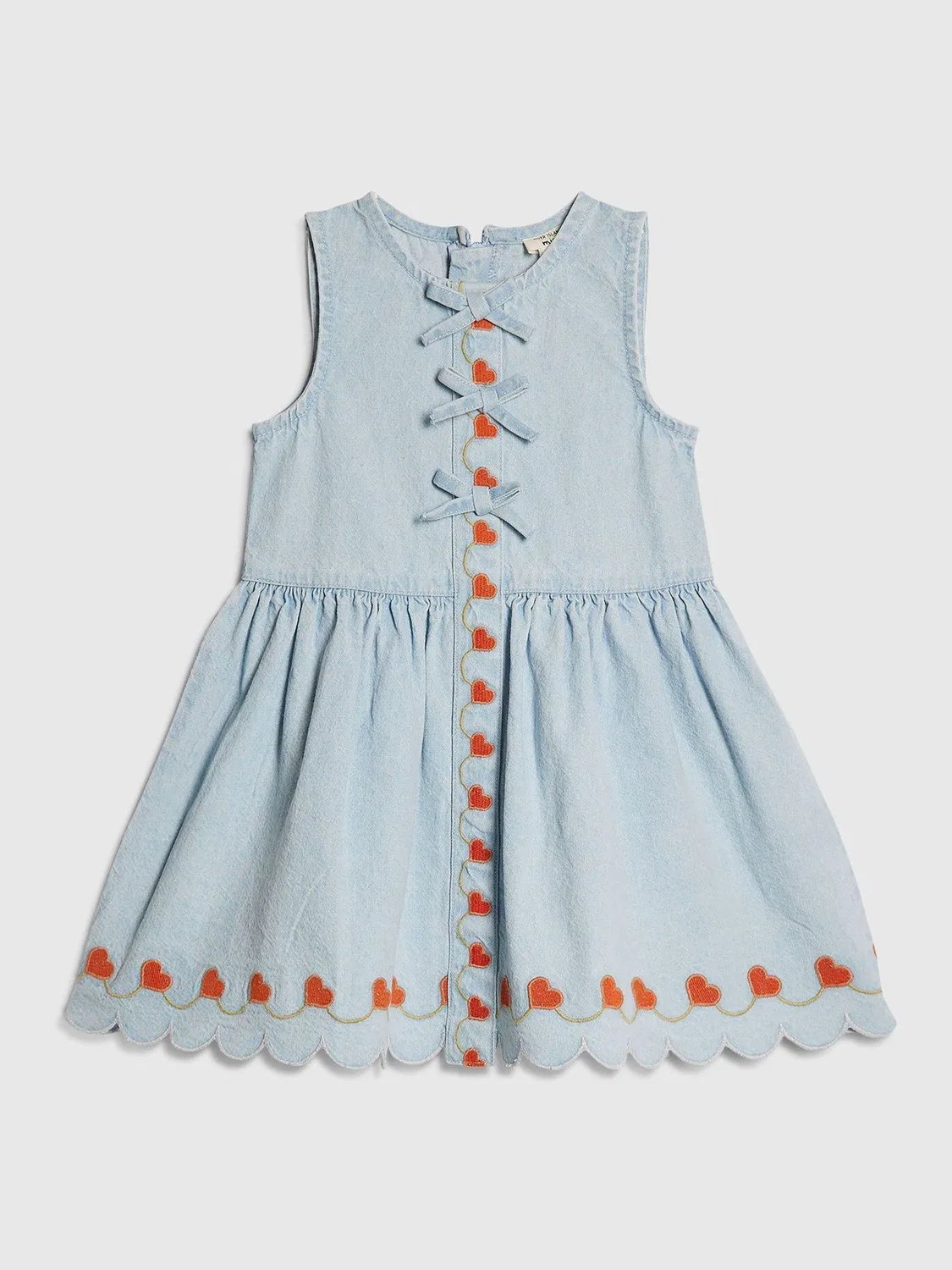 Платье с вышивкой сердца River Island, синее
