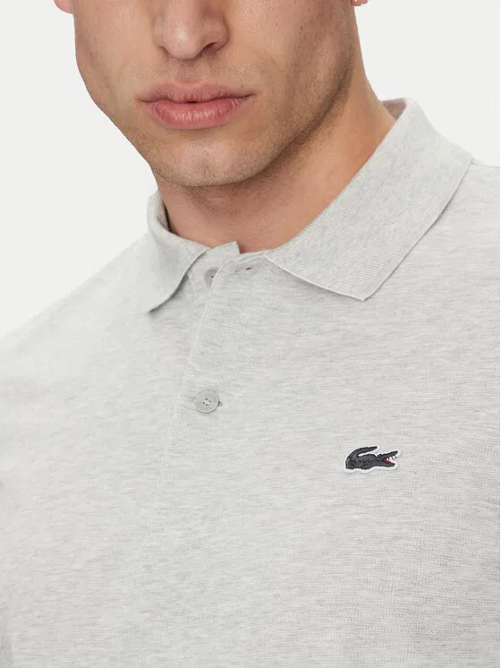 Поло regular fit Lacoste, серый — фото 4