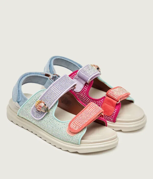 Детские сандалии для девочек с отделкой Mini Orson Kurt Geiger, мультиколор — фото 3