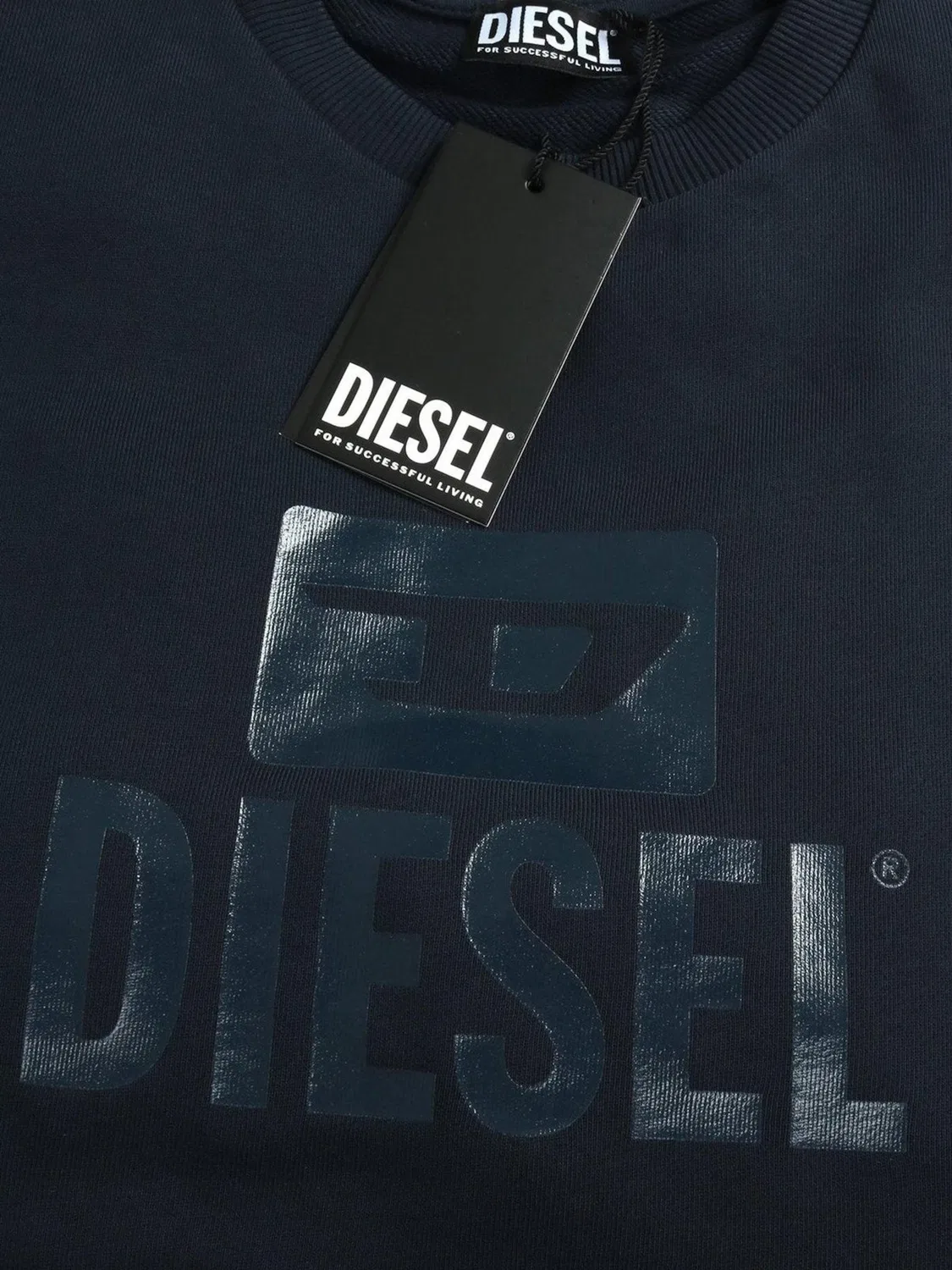 Свитер Diesel S-GIR TONE ON TONE темно-синего цвета — фото 2