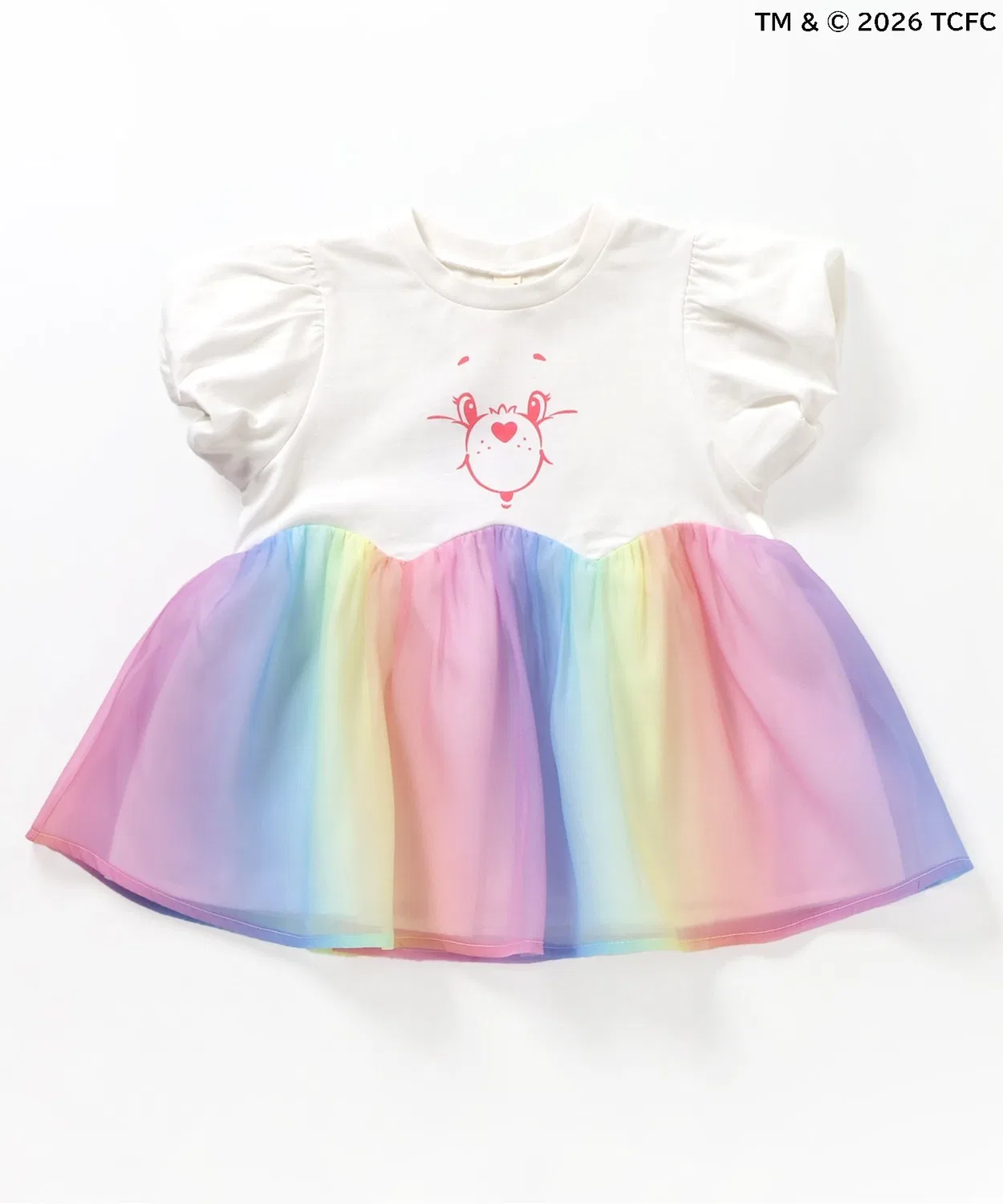 Детская туника с принтом Rainbow Care Bear, с коротким рукавом, apres les cours, Rainbow — фото 2