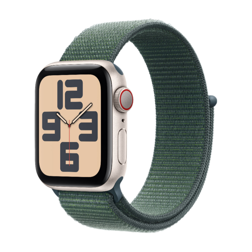 

Умные часы Apple Watch SE 2024 (GPS + Cellular), 40 мм, Starlight Aluminum Case/Lake Green Sport Loop, Бежевый, Умные часы Apple Watch SE 2024 (GPS + Cellular), 40 мм, Starlight Aluminum Case/Lake Green Sport Loop