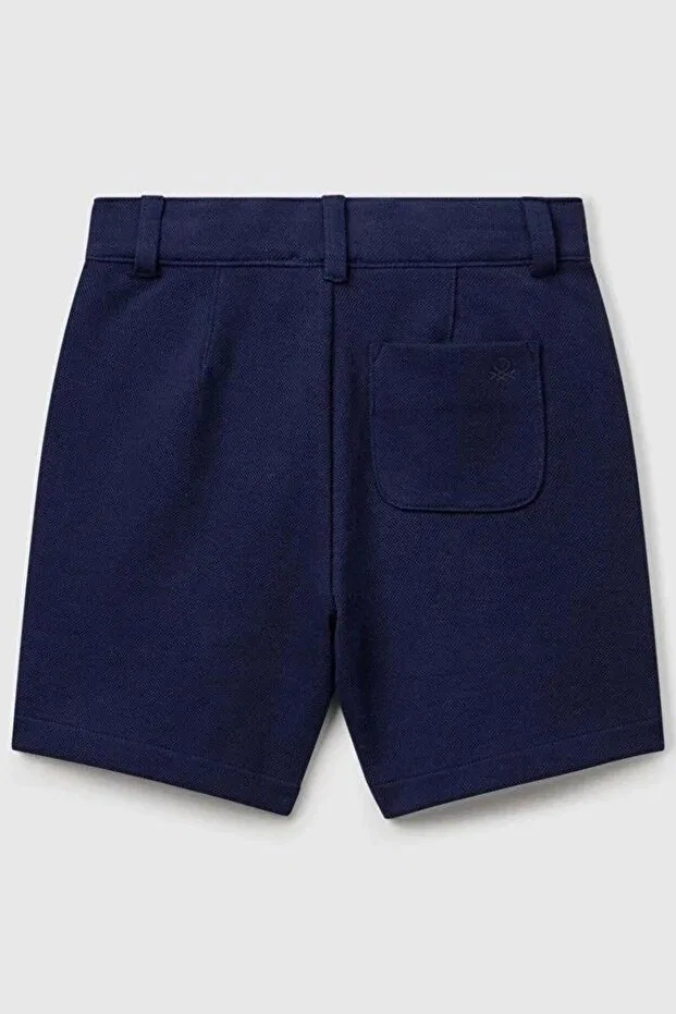 Детские шорты для мальчиков классические Benetton, Navy Blue — фото 2