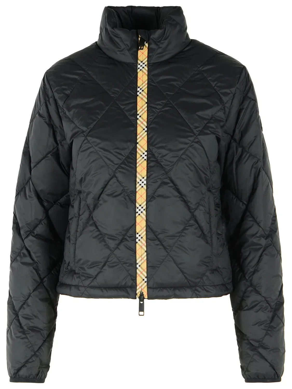 Женский стеганый пуховик на молнии Black Bramford Quilted Burberry, черный